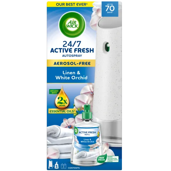 Linen & White Orchid Aerosol-Free Automatic Spray Kit